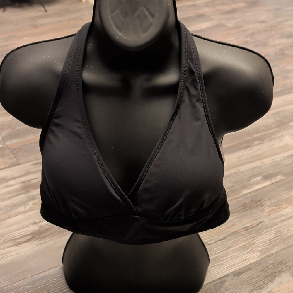 Black Women's Bikini Swim Suit Top, Size Large